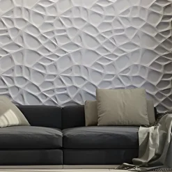 Deccart Panneaux de plafond et panneaux muraux Decoratif 3D Lake Blanc 5m² / 20pièces