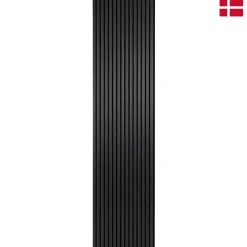Panneaux muraux acoustiques decoratifs PREMIUM en placage bois veritable chene noir sur MDF noir 240x60 cm-Nordic Acoustics