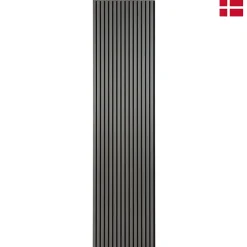 Panneaux muraux acoustiques decoratifs PREMIUM en placage bois veritable chene gris sur MDF noir 240x60 cm-Nordic Acoustics