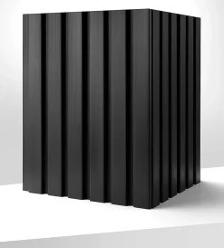 Panneaux muraux haut de gamme OLMO - Black - Set de 19 lames + profil de finition droite et gauche-Lamelio Best