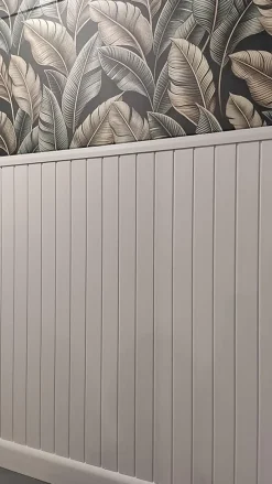 Ikhemalarka Panneaux muraux style campagne en polystyrène rigide blanc pose facile avec colle idéal pour déco murale anglaise (LB02)