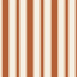 Lé Papiers de Ninon Papier peint à rayures Charles - Marron - Marron