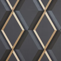 Papier peint cornus sur intissé noir et or-GoodHome Discount