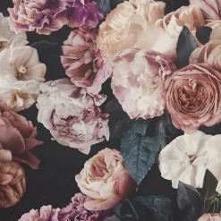 Papier peint floral vinyle sur intissé mauve, Drosera-GoodHome Hot