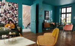 Papier peint floral vinyle sur intissé mauve, Drosera-GoodHome Hot