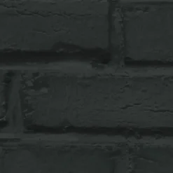 Papier peint imitation brique vinyle sur intissé Luynes noir-GoodHome Best