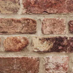 Papier peint imitation brique Tanlay rouge