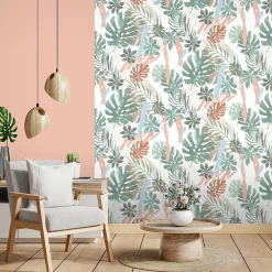 Papier peint intissé feuillage Wonderland vert L.1005 x l.53cm Ugépa-Ugepa Clearance