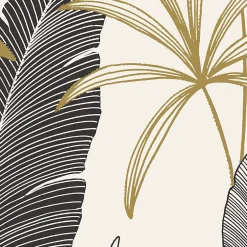 GoodHome Papier peint intissé Selago noir or et blanc