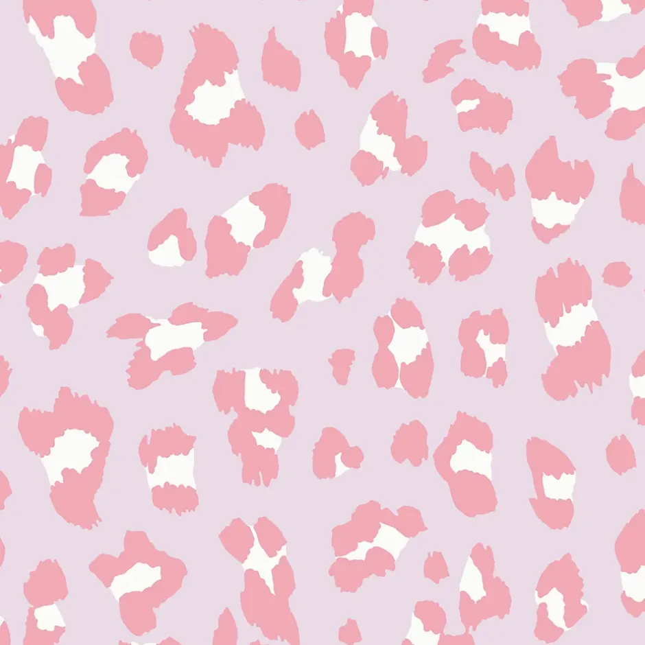 Papier peint intissé imprimé léopard rose L.1000 x l.52cm-Envy Sale