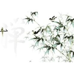 Scenolia Papier peint intissé PEINTURE CHINOISE 400 x 270 cm (LxH) - Tapisserie murale panoramique XXL, Made in France par