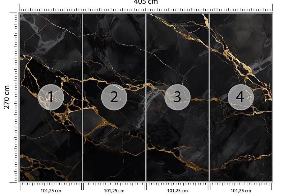 Papier Peint Intissé Photo INTISSE Marbre Abstraction Pour Salon 405cm x 270cm-Muralo Online