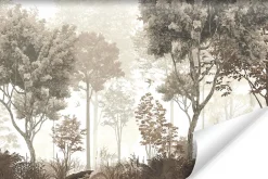 Papier Peint Intissé Photo Pour Salon FORÊT Arbres Nature Rétro 405cm x 270cm-Muralo Discount