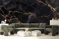 Papier Peint Intissé Photo INTISSE Marbre Abstraction Pour Salon 368cm x 254cm-Muralo Hot