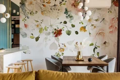 Papier Peint Intissé Photo Pour Salon FLEURS Colorées Feuilles Plantes Nature 405cm x 270cm-Muralo Clearance