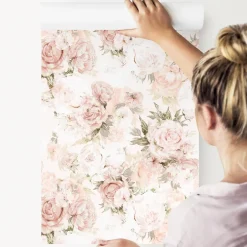 Muralo Papier Peint Intissé Pour Salon FLEURS Pivoines Plantes Nature