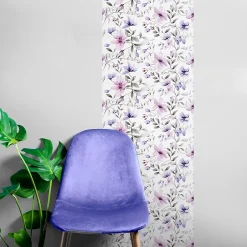 Ambiance Sticker Papier peint intissé pré-encollé - FLEURS ROSES ET VIOLETTES - 1 rouleau de 300x60cm