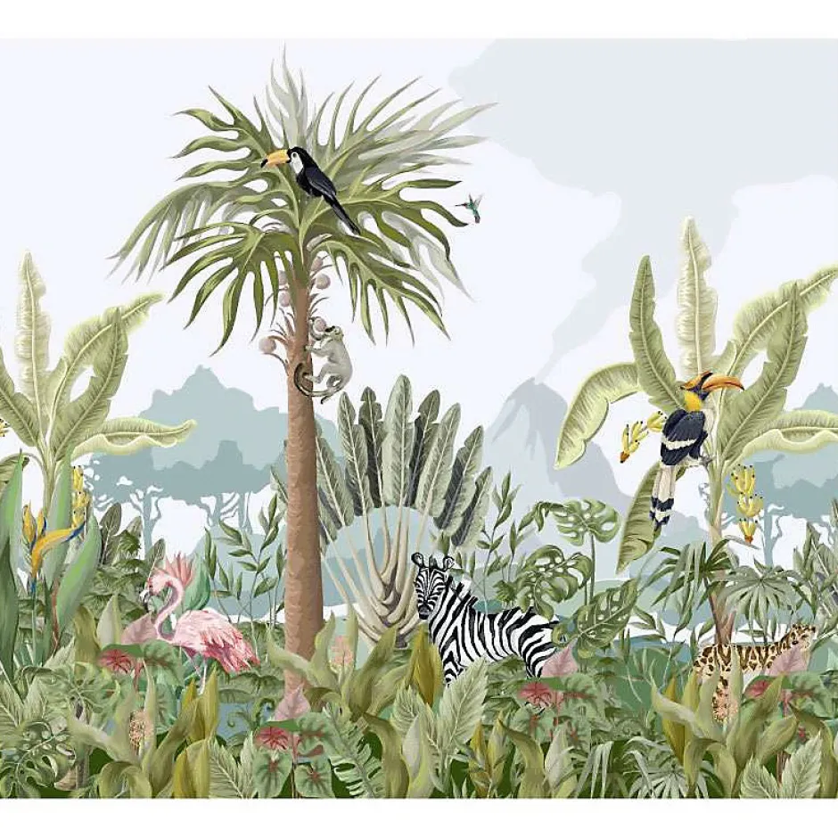 Scenolia Papier peint intissé TERRA TROPICA 300 x 270 cm (LxH) - Tapisserie murale panoramique XXL, Made in France par