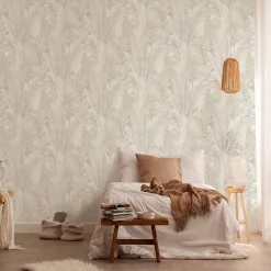 Papier peint intissé vintage feuillage beige mat l.1005 x l.53cm, As Création-A.S. Creation Sale