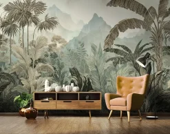 Wallarena Papier Peint Intissé Panoramique Pour Chambre Cuisine Jungle Forêt tropicale 350x250 cm