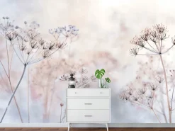 Papier Peint Panoramique Intissé Fleurs Pissenlits Beige - 400x280 cm - Papier Peint Chambre et salon-Wallarena Sale