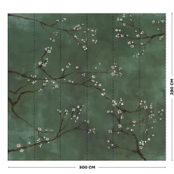 Art for the Home Papier peint panoramique intissé cerisiers japonais