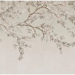 Art for the Home Papier peint panoramique Blossom Trail 300 x 280cm Beige, marron, vert grisé