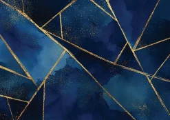 Wallarena Papier Peint Panoramique Intissé Marbre Charme Bleu - 400x280 cm - Papier Peint Chambre et salon