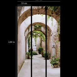 Papier peint panoramique vinyle intissé Reality Iv mat et satiné ruelle, paysage, rue multicolore l.84 x l.53 cm-Lutece