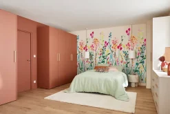 Papier peint panoramique intissé Sinopia fleurs multicouleurs L.280 x l.159 cm-GoodHome Online