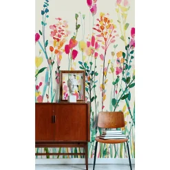 Papier peint panoramique intissé Sinopia fleurs multicouleurs L.280 x l.159 cm-GoodHome Online