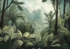 Papier Peint Panoramique Intissé Nature Foret Jungle 350x250 cm - Colle Inclus - Moderne XXL Papier Peint por Chambre Salon-Wallarena Outlet