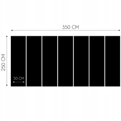 Wallarena Papier Peint Panoramique Intissé Noir et blanc Jungle 350x250 cm - Colle Inclus - Moderne XXL Papier Peint por Chambre Salon