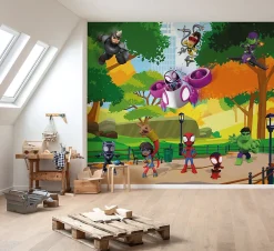 Komar Papier peint panoramique sur intissée de - Marvel Spidey Scavenger Hunt - Taille: 300 x 250 cm