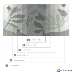 Acte Déco Papier peint panoramique Botanique, Orange 150 x 250cm