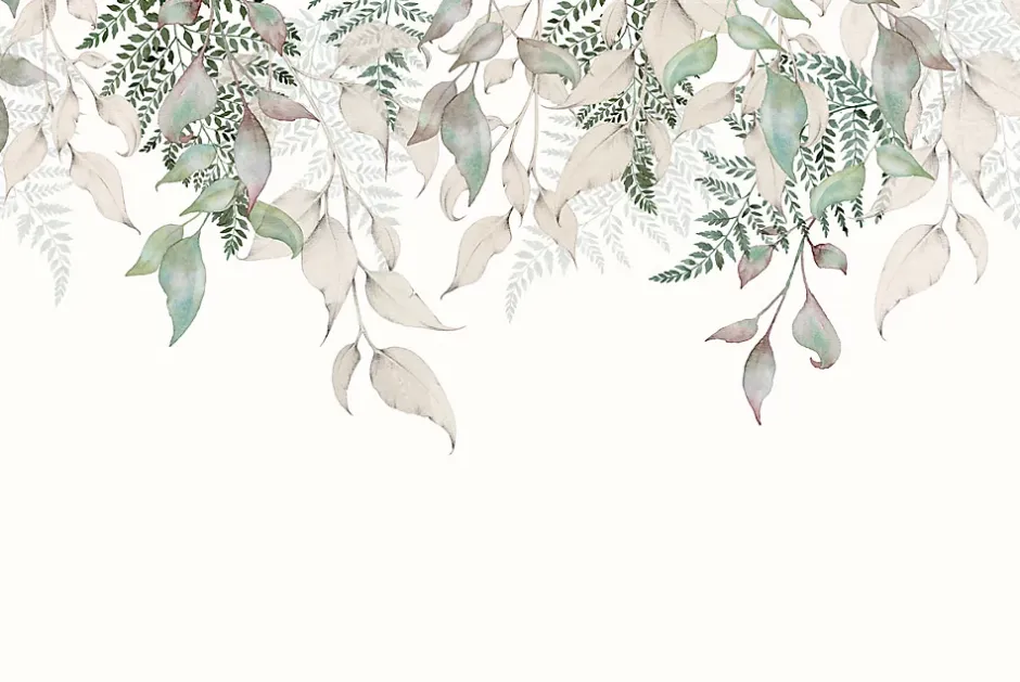 Papier peint panoramique Esprit nature, Crême 300 x 250cm-Acte Déco New