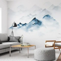 Papier peint panoramique - Yukon - Bleu - intissé : 150g/m² - 5 lés : 240x270cm-99DECO Hot