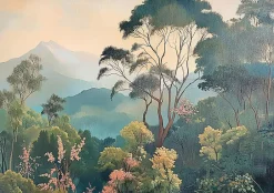 Papier Peint Panoramique Intissé 3D Jungle Nature Foret 400x280 cm - Colle Inclus - Moderne XXL Papier Peint por Chambre Salon-Wallarena Hot