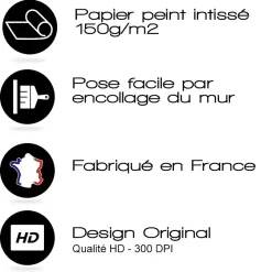 99Deco Papier peint panoramique - Campagne - Rouge - intissé : 150g/m² - 7 lés : 336x270cm