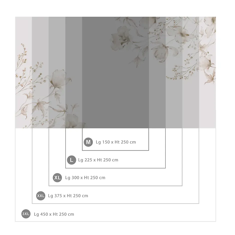 Papier peint panoramique Azulejos, Beige 225 x 250cm-Acte Déco Outlet