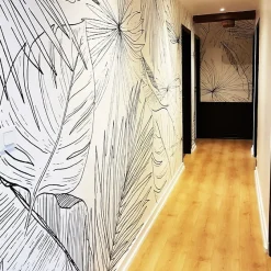 Papier peint panoramique - Lamnar - Noir - intissé : 150g/m² - 7 lés : 336x270cm-99DECO Online