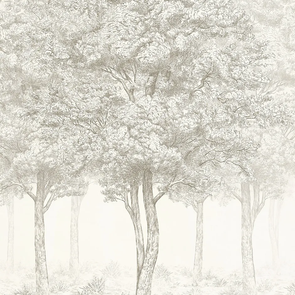 Papier peint panoramique Intissé Sunste gris clair 200 x 280 cm-GoodHome Best