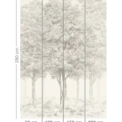 Papier peint panoramique Intissé Sunste gris clair 200 x 280 cm-GoodHome Best