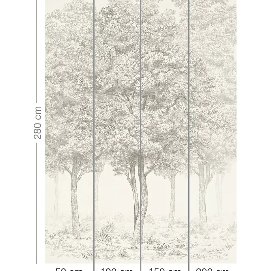 Papier peint panoramique Intissé Sunste gris clair 200 x 280 cm-GoodHome Best