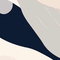 Papier peint panoramique intissé fleuri, fleurs abstraites, bleu, rose, 8 lés, L.280 x l.400cm-IDPanneaux Discount