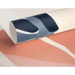 Papier peint panoramique intissé fleuri, fleurs abstraites, bleu, rose, 8 lés, L.280 x l.400cm-IDPanneaux Discount