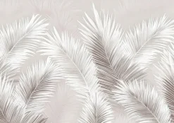 Wallarena Papier Peint Panoramique Intissé Feuilles Béton Rose - 350x250 cm - Papier Peint Chambre et salon