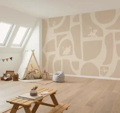 Papier peint panoramique sur intissée de - Disney The Lion King Animals and Shapes - Taille: 400 x 250 cm-Komar