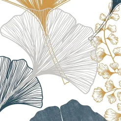 99DECO Papier peint panoramique - Gingko - Multicolore - intissé : 150g/m² - 5 lés : 240x270cm