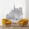 Papier peint panoramique Notre Dame - Noir-Lé Papiers de Ninon Hot